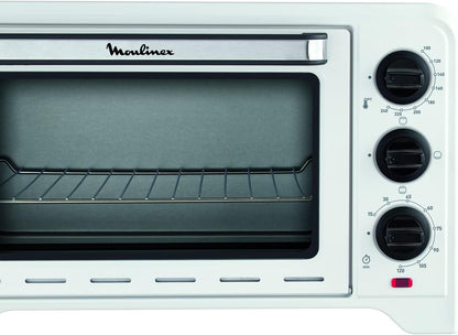 Four Optimo 19 L, Cuisson Pain, Pizza, Tartes, Gâteaux, Pâtisseries, 6 Modes De Cuisson, Chaleur Traditionnelle, Blanc OX441110