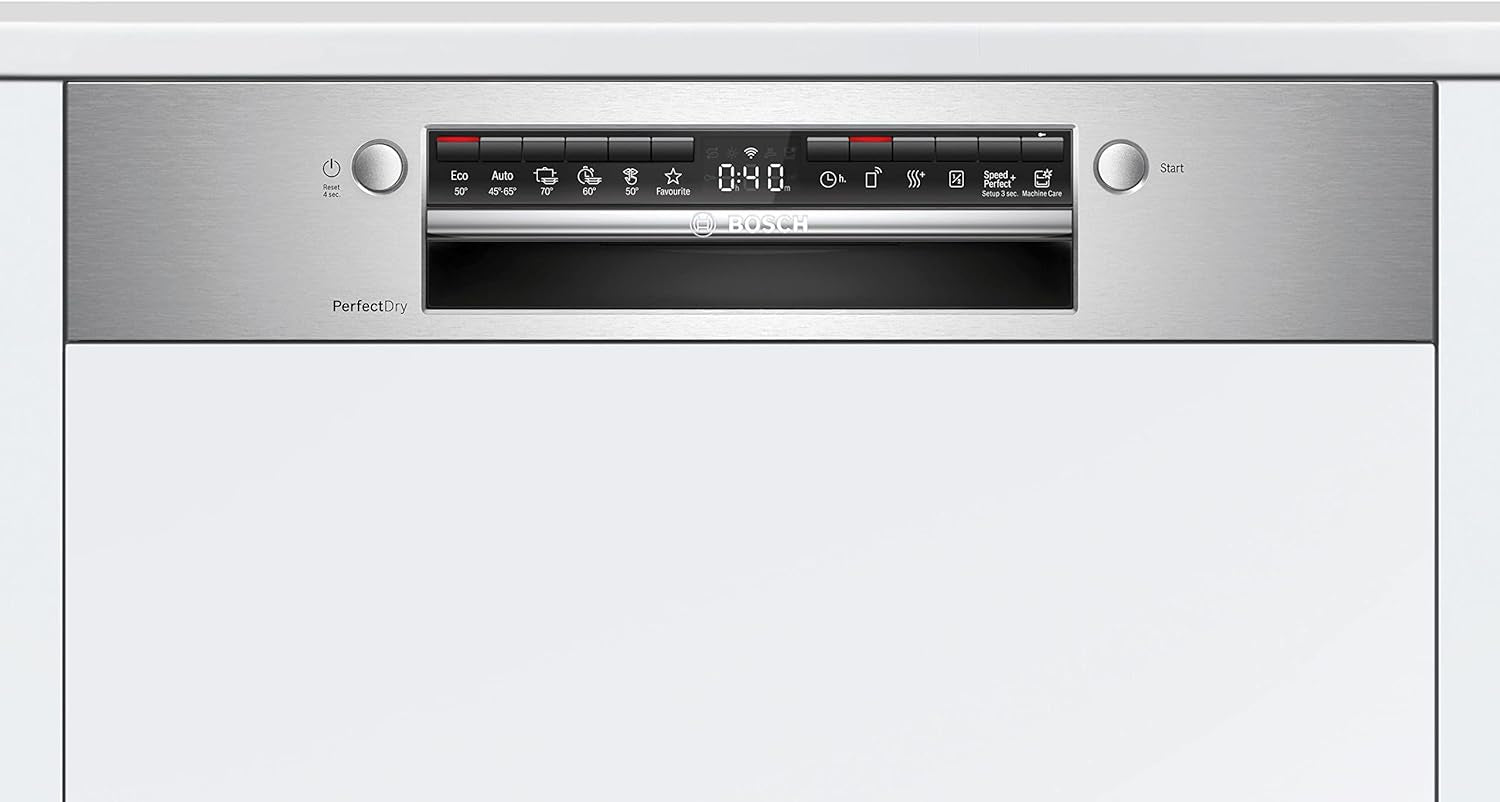 Electroménager SMI6TCS00E - Lave-Vaisselle Encastrable - 60 Cm - Home Connect - 12 Couverts - Efficacité a - Metallic