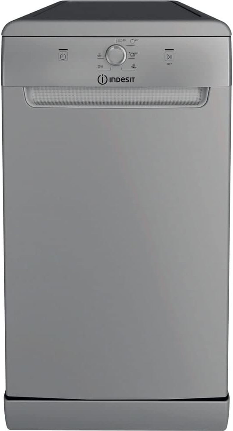 Indesit DSFE 1B10 S Lave-Vaisselle Autonome 10 Places A+ - Lave-Vaisselles (Autonome, Argent, Compact (45 Cm), Argent, Boutons, Rotatif, 1,3 M)