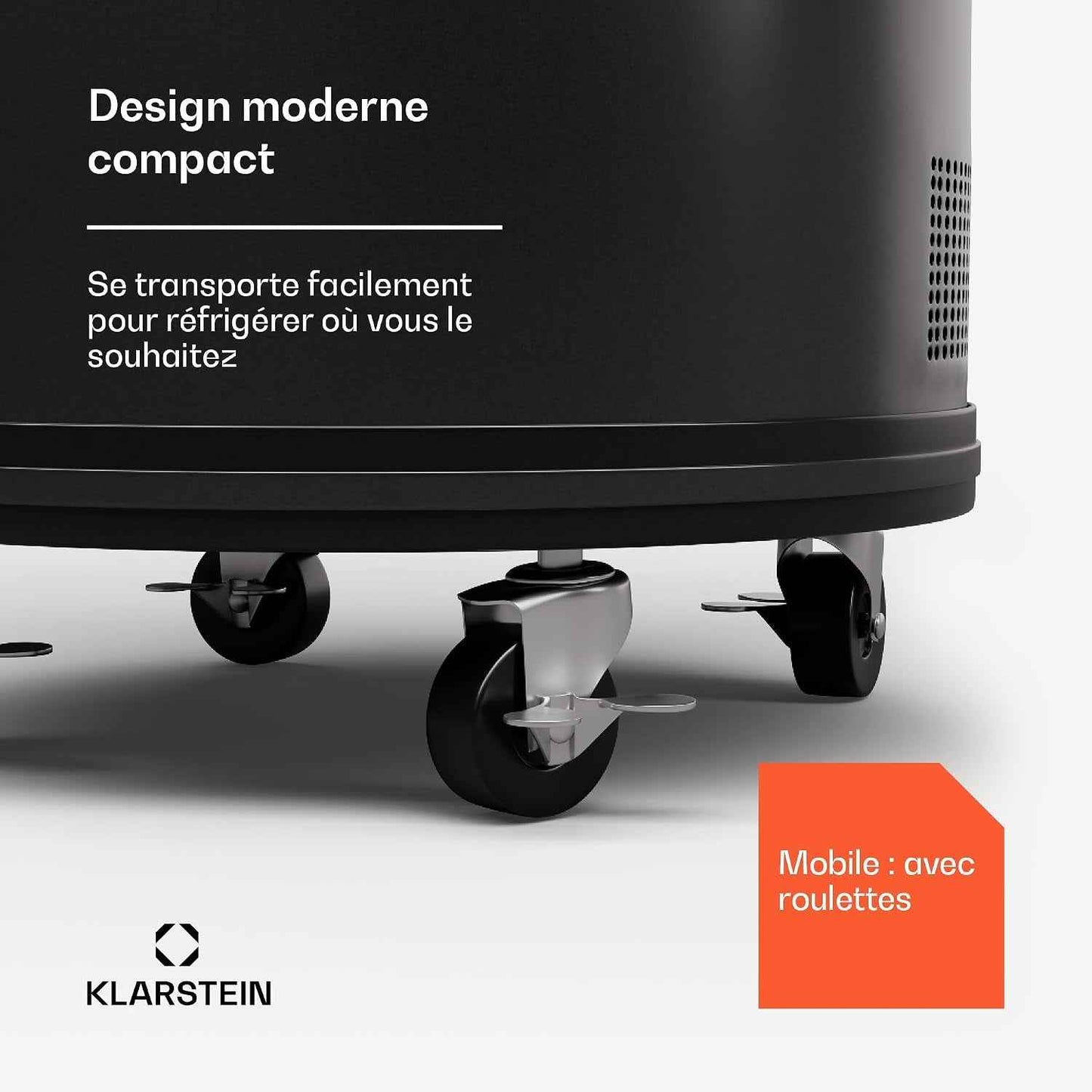 Klarstein Beersafe L Réfrigérateur Avec Écran LED, Réfrigérateur De Chambre Inox, Réfrigérateur À Boissons Intérieur/Extérieur, Cave À Vin Pour Boissons, Réfrigérateur 50 L Avec Vue 360°, 0-16°C