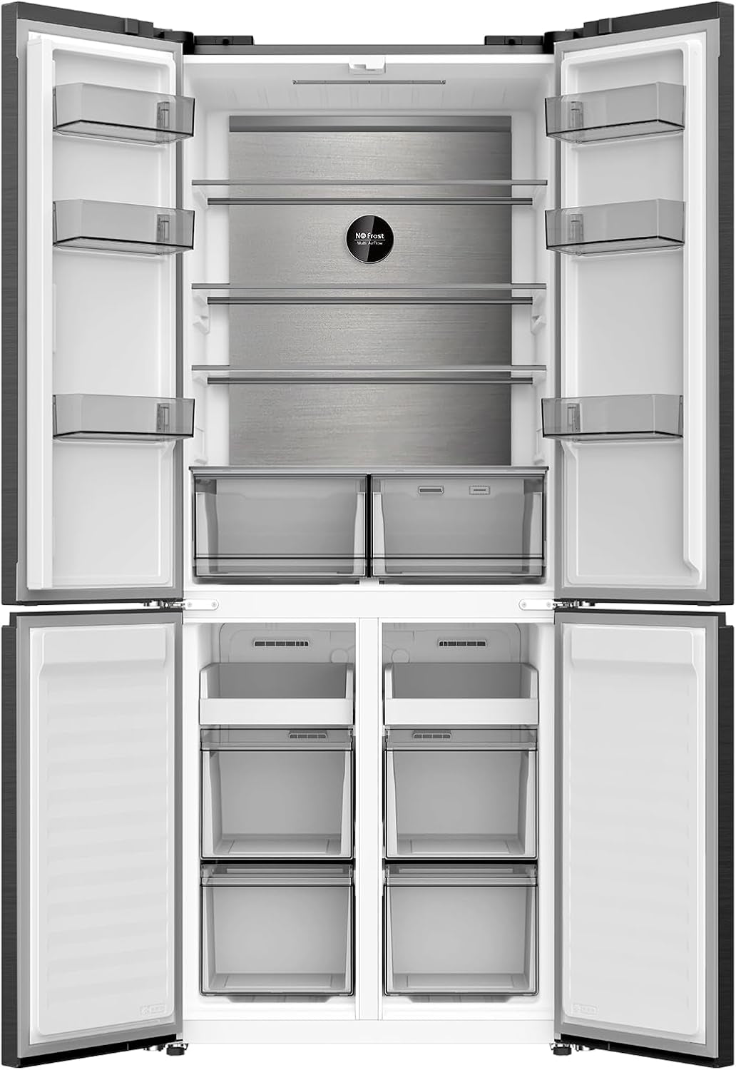 458L Frigo Américain 4 Portes Total No Frost Noir (CCD460NGE) | Silencieux 37Db, Froid Ventilé, Système Multiairflow, Congélateur -32°C, Zone Care + Space,Profondeur 600Mm