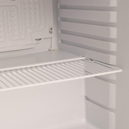 / RETRO FRIDGE 50 Silver/Réfrigérateur Blanc Cassé Avec Poignée Argent/Pratique Et Fonctionnel, Matériaux Résistants