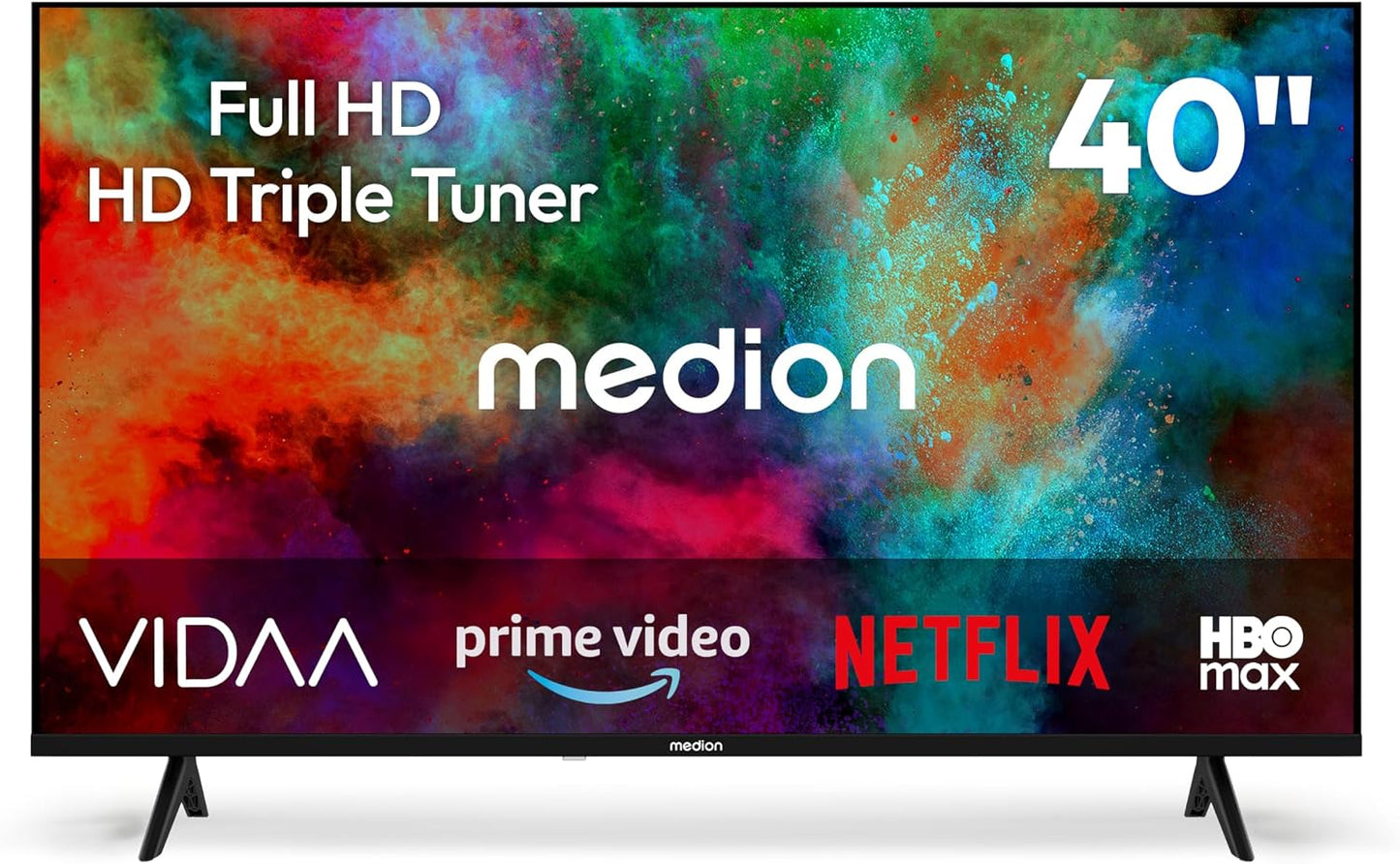 Téléviseur Full HD 100,3 Cm (40 Pouces) (Smart TV, HDR, VIDAA Store, Prime Video, Disney+, DAZN, Paramount+, Hbbtv, PVR, Triple Tuner HD, MD 840102)