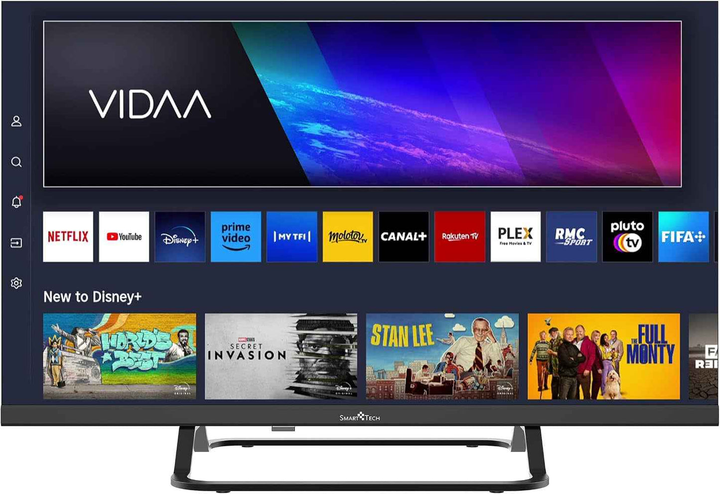 TV LED HD 24' (60 Cm) 24HV02V Smart TV VIDAA - Molotov, Netflix, Prime Video, Disney+, Youtube, Plex - 3Xhdmi - 2Xusb - Mode Hotel (24")