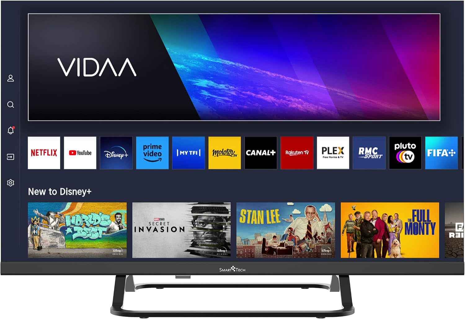 TV LED HD 24' (60 Cm) 24HV02V Smart TV VIDAA - Molotov, Netflix, Prime Video, Disney+, Youtube, Plex - 3Xhdmi - 2Xusb - Mode Hotel (24")