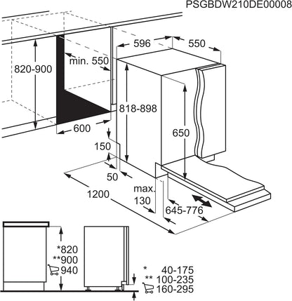 EEA17200L Lave-Vaisselle Entièrement Intégré 13 Couverts E