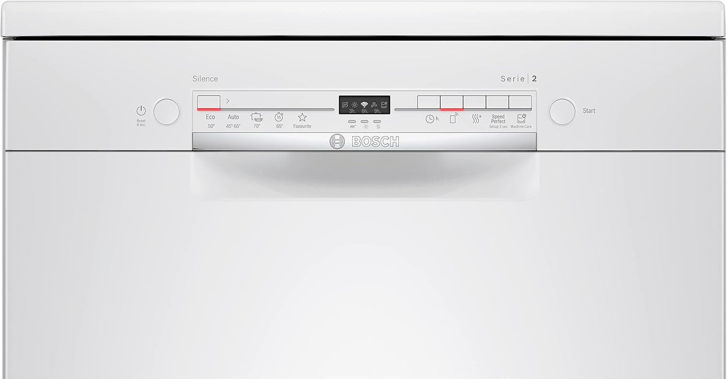 SMS2ITW11E Série 2, Lave-Vaisselle De Libre Installation, Home Connect, Diagnostic À Distance, Assistant Au Lavage, Programme Préféré, Ecodosage, Blanc, 60 Cm