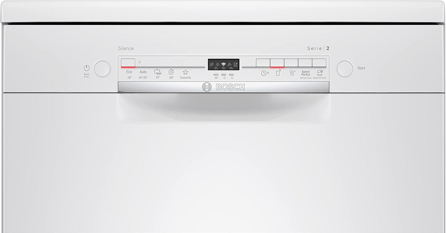 SMS2ITW11E Série 2, Lave-Vaisselle De Libre Installation, Home Connect, Diagnostic À Distance, Assistant Au Lavage, Programme Préféré, Ecodosage, Blanc, 60 Cm