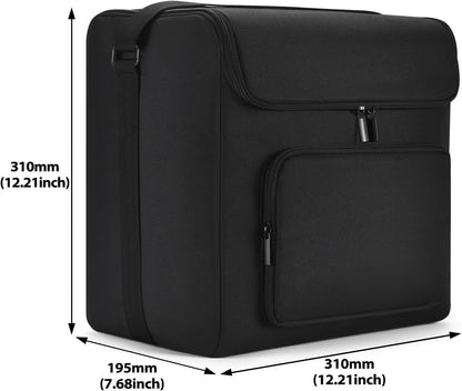 Hzycwgone Sac De Rangement Portable Étui De Transport Housse Pour Mini Frigo Petit Frigo 4L/6 Canettes,Pour Mini Réfrigérateur Voiture,Cosmetique,Chambre,Bureau,Dortoir(Noir)