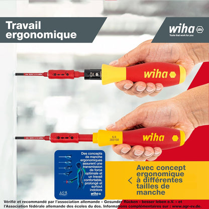 40674 Tournevis Manuel Jeu Tournevis Dynamométrique Set 13 Pièces Rouge/Jaune | (40674) Mixed Set 14 Pcs 0.8-5.0 Nm Incl. Slimbits, Folding Pouch I Slotted, Phillips, Plusminus I Electric Torque Tools
