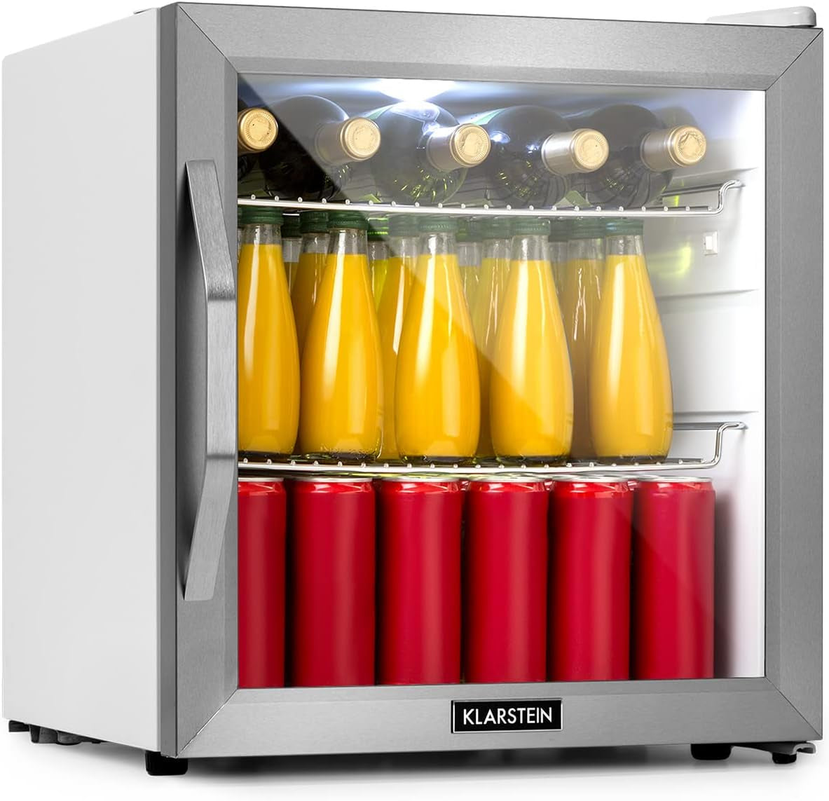 Mini Frigo De Chambre Et Bureau Pour Boisson, Petit Frigo Silencieux, Refrigerateur Mini Bar 47L, Petit Réfrigérateur Camping, Étagères Réglables, Ondulés Pour Le Vin, Cannette, Beer Fridge