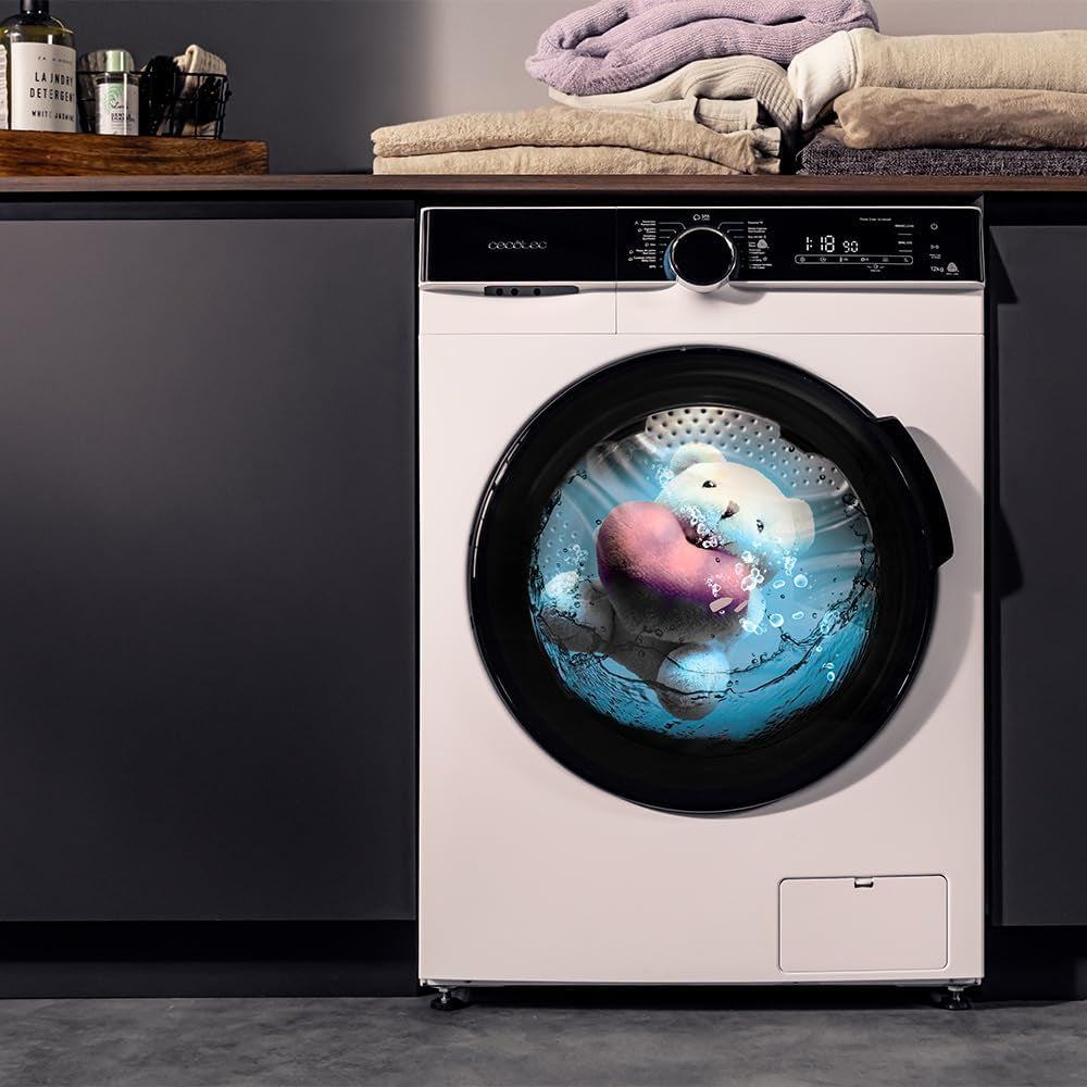 Lave-Linge À Chargement Frontal De 12 Kg Bolero Dresscode 121000 A. 2000 W, 1400 Tr/Min Réglables Au Maximum, Certification Woolmark, 14 Programmes, Nettoyage Automatique