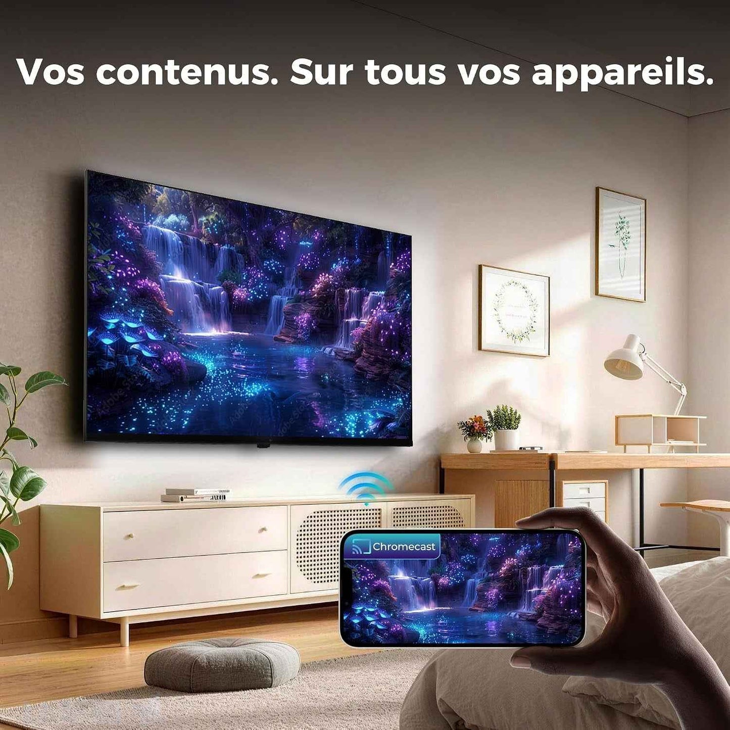 Smart TV 43 Pouces Téléviseur 4K UHD Google TV Écran Plat 60Hz MEMC | Image 4K HDR10, Dolby Vision, Son Immersif Dolby Atmos, Technologie MEMC Fluide, Chromecast Intégré, Google TV
