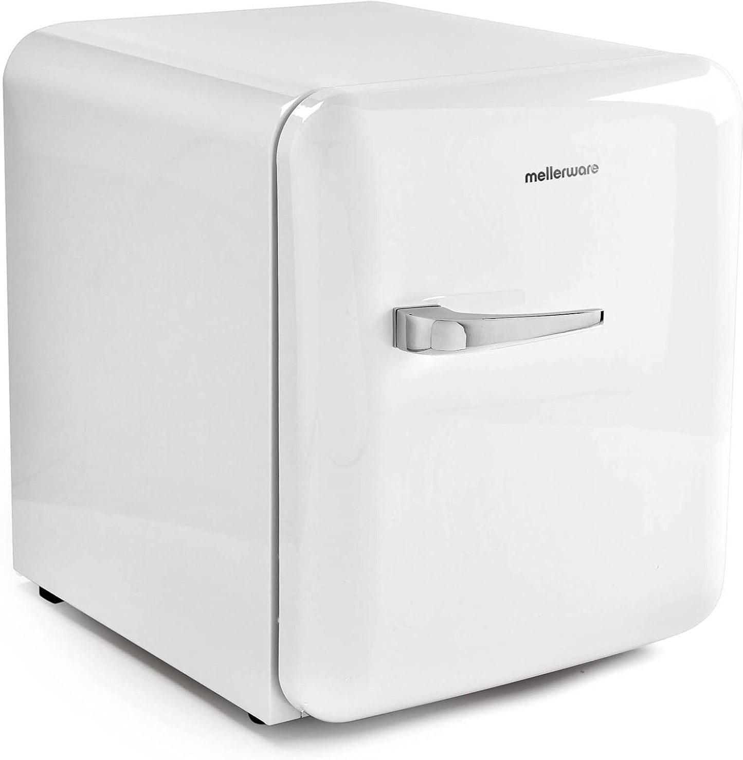 - Mini Réfrigérateur Freezy | Classe A+ | Température Réglable | Design Vintage Américain | Petit Réfrigérateur À Porte Unique | 2 Compartiments + 1 Vertical Eau Ou Vin | Blanc