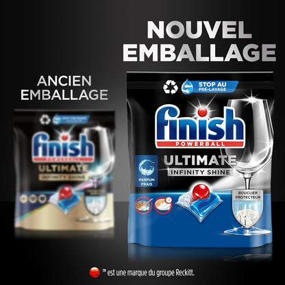 Ultimate Infinity Shine Pastilles Lave-Vaisselle, Imbattable Contre Les Taches Tenaces, 80 Capsules