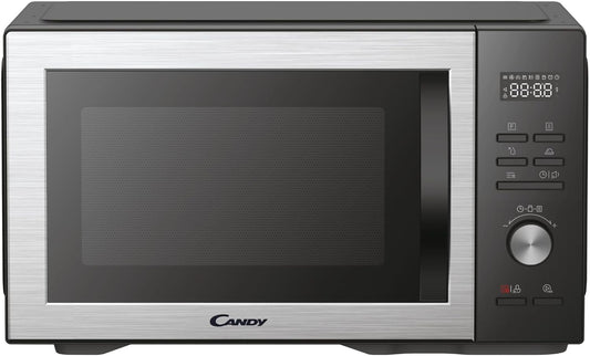 CMCA29EDLB Four Micro-Ondes Gril 1000W, Combiné À Chaleur Tournante, Grande Capacité 29L, Menus Pré-Programmés, Nettoyage Auto, Programmateur Digital, Fonction Décongélation, Noir Silver