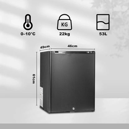 Frigo 12V 220V Camping Car, 53L, Frigo Caravane, Frigo Voiture 12V, Pour Camping Car Caravane Van Fourgon Chambre Bureau Hôtel, Noir