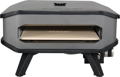 13" Four À Pizza À Gaz Portable Avec Thermomètre Intégré - Cuisson Parfaite, Black