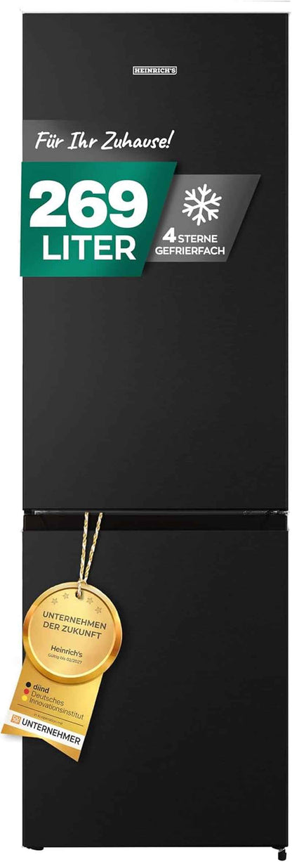Réfrigérateur-Congélateur 269 Litres, Volume De Refroidissement 198 L, Congélateur 71 L, Éclairage LED, Charnière De Porte De Réfrigérateur Interchangeable, Silencieux 39 Db, Grandes Boîtes