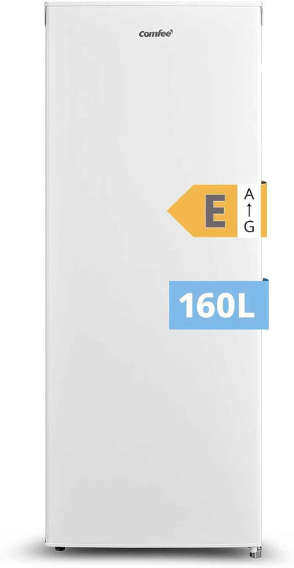 ' 160L Congélateur Armoire, Réglage De La Température, Blanc | Porte Réversible, 42 Db Silencieux, 183 Kwh/An, Thermostat Réglable, Pieds Ajustables, Puissance De Congélation Élevée
