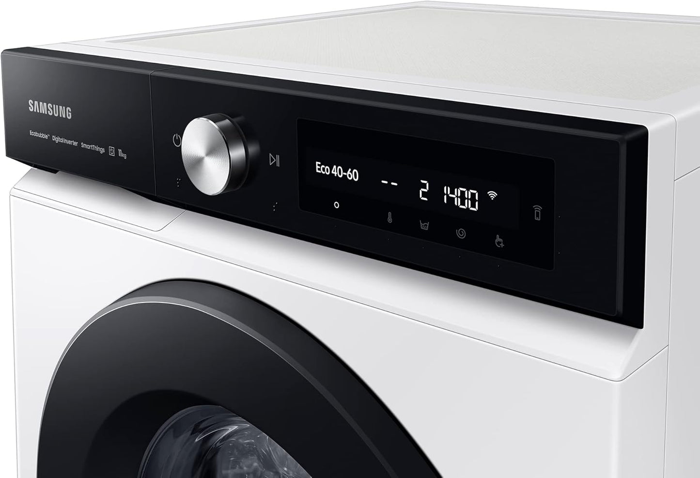 Machine À Laver Avec Technologie Spacemax™, 11 Kg, 1 400 Tr/Min, Efficacité Énergétique A, Intelligence Artificielle Et Smartthings™, AI Ecobubble, Doseur Automatique, Programmes De Vapeur,