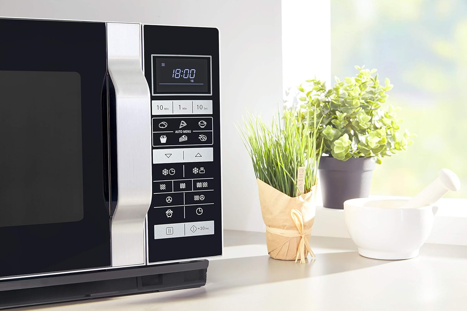 R-860S Micro-Ondes Combiné 25 Litres À Plateau Fixe - Argent