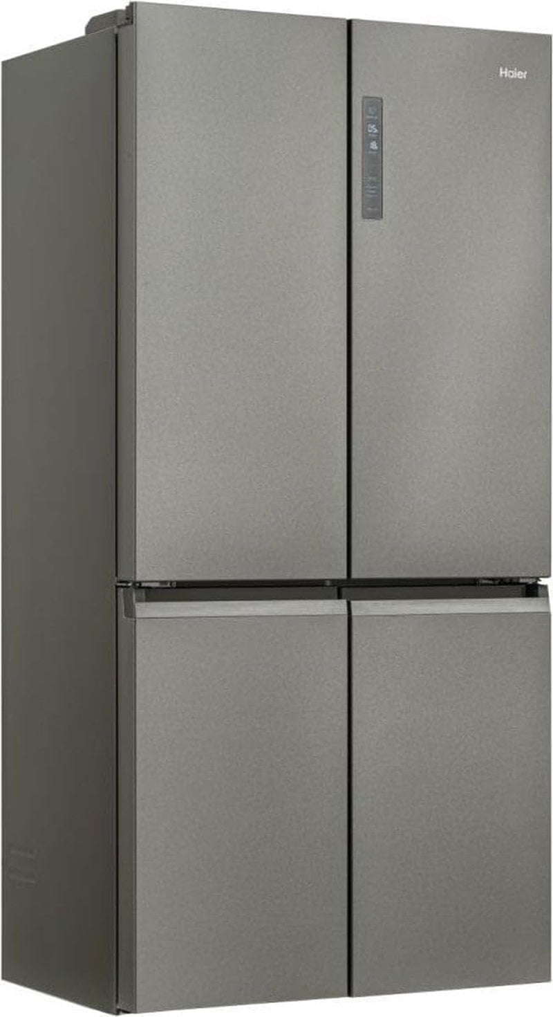 Cube 90 Serie 5 HTF-540DP7 Frigo Américain Autoportante 528 L F Platine, Acier Inoxydable