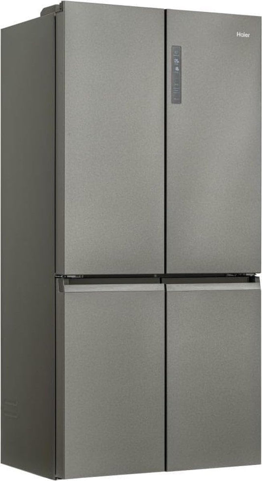 Cube 90 Serie 5 HTF-540DP7 Frigo Américain Autoportante 528 L F Platine, Acier Inoxydable