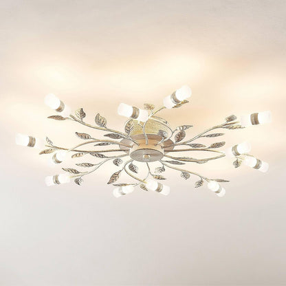 LED Plafonnier Bolonia (Traditionnel) En Bronze Métal E. A. Pour Salon & Salle À Manger (À 12 Lampes,), Eclairage Lampe Luminaire Plafond Eclerage