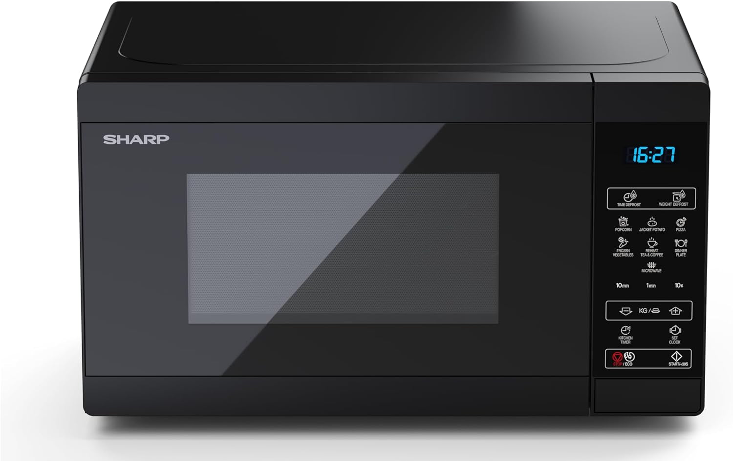 MS02EB 20 Litres Noir - Micro-Ondes 800 W - 11 Niveaux De Puissance - Fonction De Décongélation