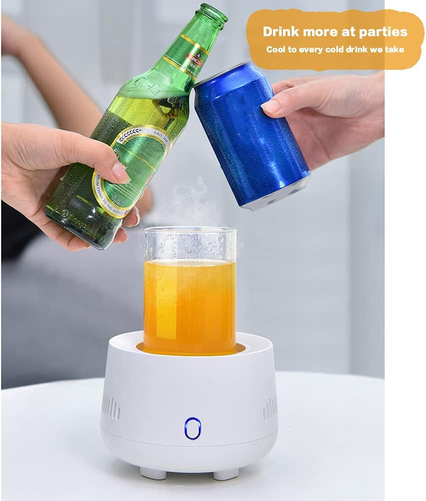 Tasse De Refroidissement De Voiture, Mini Tasse Réfrigérée Portable, Tasse Thermos De Réfrigérateur De Voiture, Refroidisseur De Boissons Électrique Pour Conduite De Bureau À Domicile