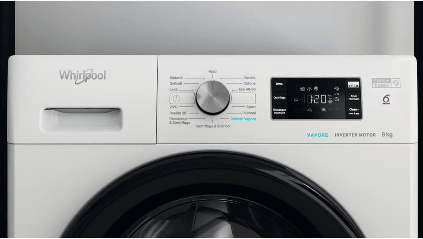 Whirlpool FFB D95 BV IT Machine À Laver 9 Kg Classe B 1200 Tours Vapeur