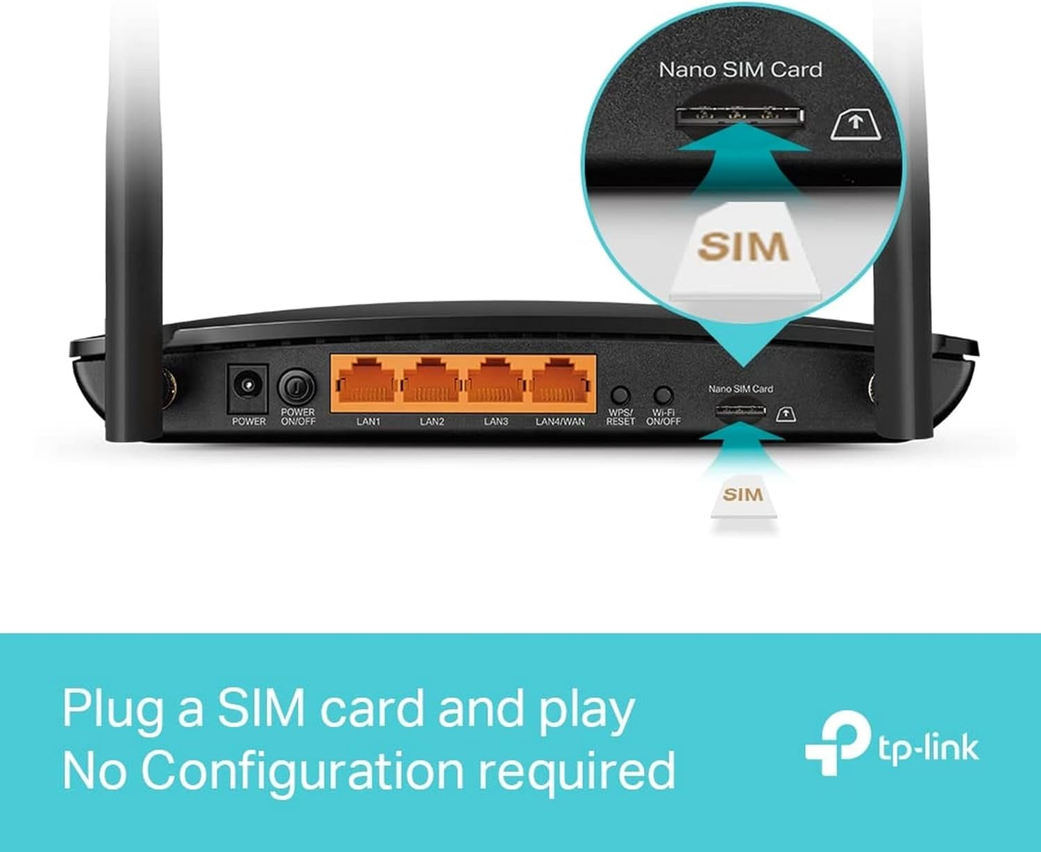 Routeur Archer MR550 4G+ Cat6 Jusqu'À 300 Mbps, Wi-Fi AC1200 Bi Bande, Port Gigabit LAN/WAN, MU-MIMO, Comptabilte Avec Toutes Nano SIM, Jusqu'À 64 Appareils,  Onemesh