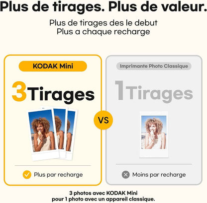 Imprimante Photo Portable  Mini 2 Retro 4PASS (5,3 X 8,6 Cm) + Paquet De 38 Feuilles, Noir | Compatible Bluetooth, Iphone Et Smartphone Android, Résistant Aux Taches, Résistant À L'Eau, Résistant À La Décoloration