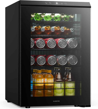 Bevora 62 L Réfrigérateur À Boissons – Réfrigérateur À Boissons Avec Porte Vitrée, Commandes Tactiles, Éclairage LED, Température Réglable De 1 À 12 °C, 2 Clayettes