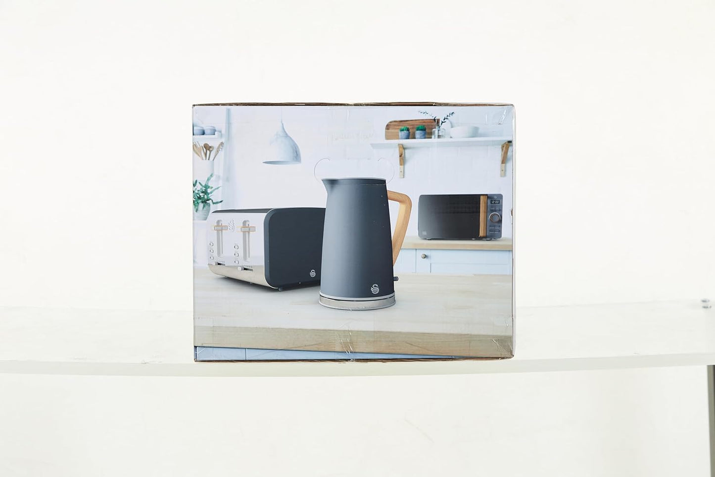 Nordic Micro-Ondes Numérique 20 L, 6 Niveaux De Fonctionnement, 800 W Puissance, Minuterie 30 Min, Nettoyage Facile, Mode Dégivreur, Design Moderne, Poignée Effet Bois, Gris Mat