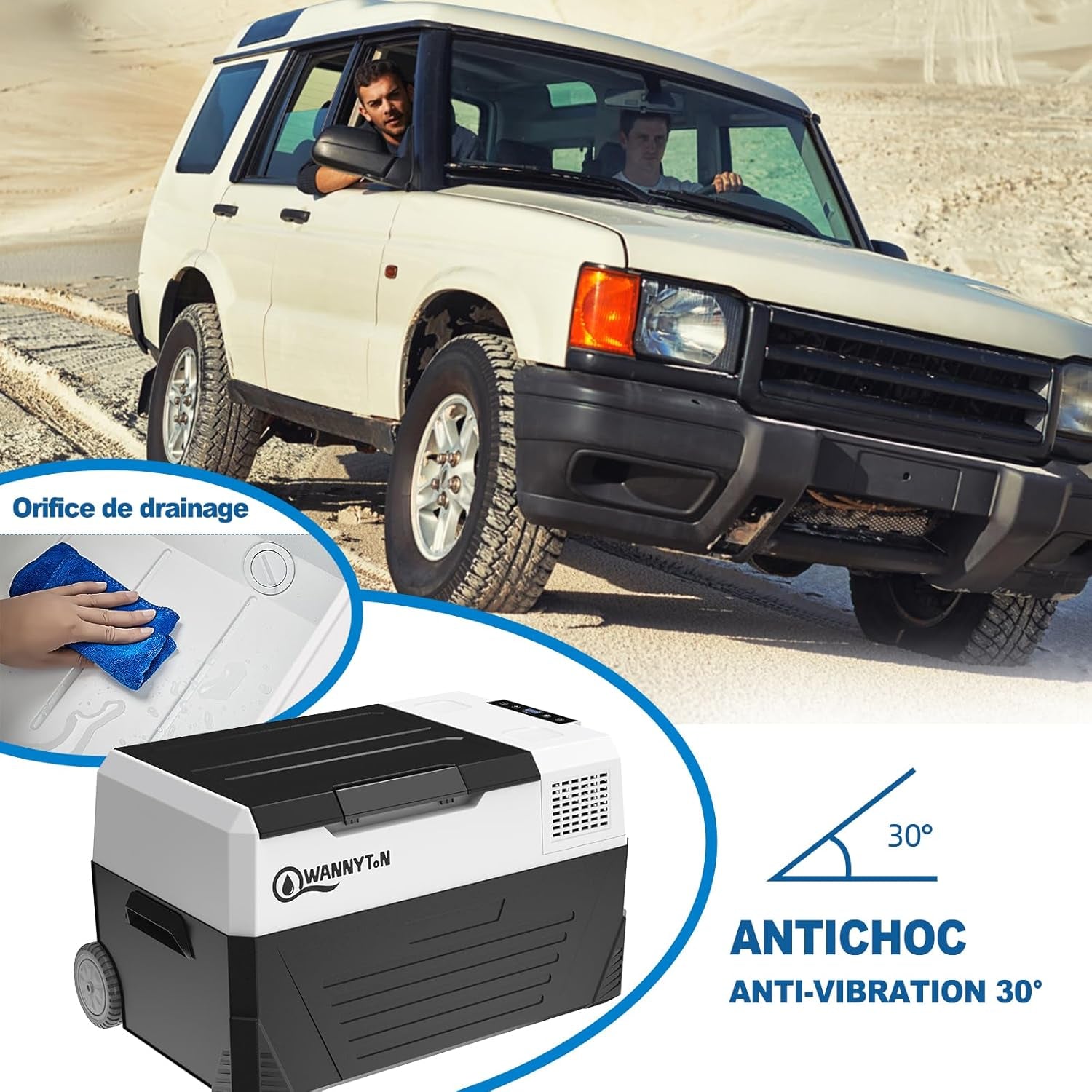 Glacière Électrique Voiture, 48 L, Mini Frigo, Glacière À Compression, 12/24/100-240 V, Réfrigérateur Portable Pour Voiture, Camion, Bateau, Camping-Car