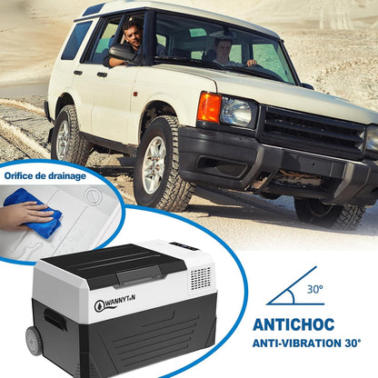 Glacière Électrique Voiture, 48 L, Mini Frigo, Glacière À Compression, 12/24/100-240 V, Réfrigérateur Portable Pour Voiture, Camion, Bateau, Camping-Car
