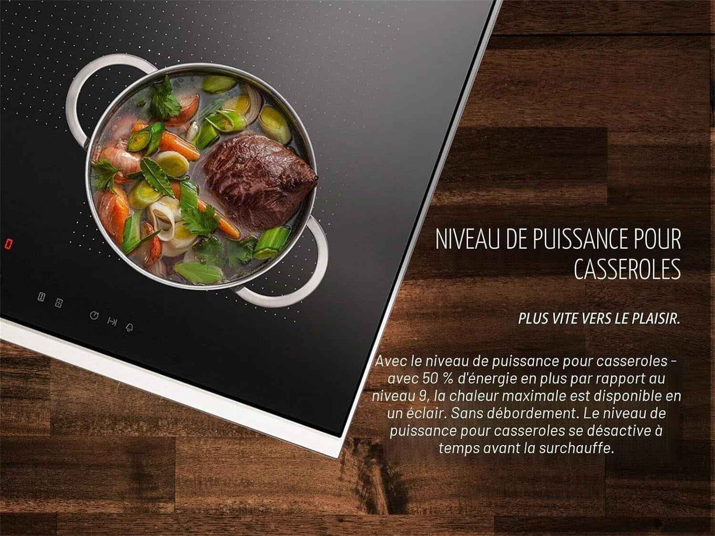Plaque De Cuisson Électrique T16BT76N0 N70/60 Cm/Twistpad/Zone De Rôtisserie/Vitrocéramique, Cadre En Acier Inoxydable Avec Plateau Rotatif