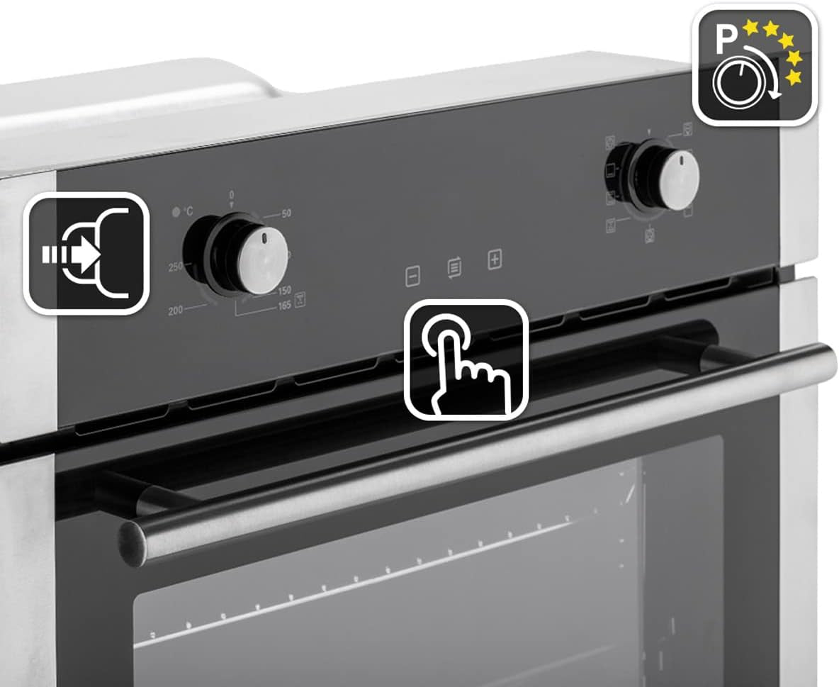 Four Encastrable 60 Cm / 70L / 2,8Kw / Gril/Circulation De L'Air/Air Chaud/Tiroirs Télescopiques/Timer Automatique / EB8010ED