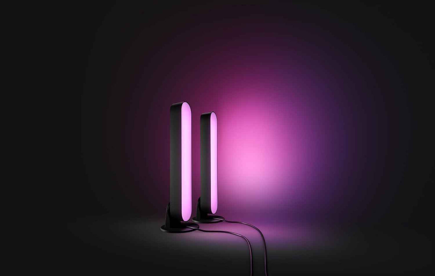 Philips Hue Play White and Color Ambiance Barre Lumineuse LED Connectée, Pack De 2, Unité De Base, Barre LED Pour TV Et Gaming (Compatible Avec Alexa, Google Assistant Et Apple Homekit), Noir