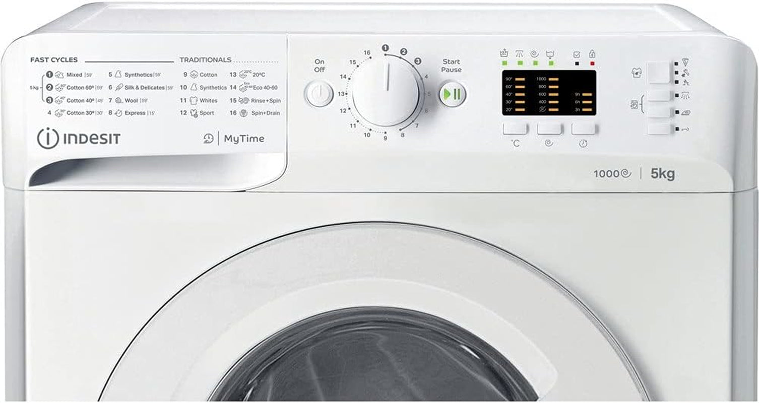 Indesit MTWSA 51051 W EE Machine À Laver Autonome Charge Avant 5 Kg 1000 Tr/Min Blanc