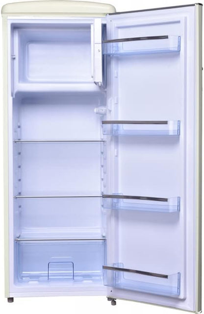 - Réfrigérateur Armoire Rétro RF218RCA++ - Réfrigérateur Congélateur 218L Dont Congélateur 23L - Dégivrage Automatique - Pose Libre - Style Vintage Années 50 - Crème