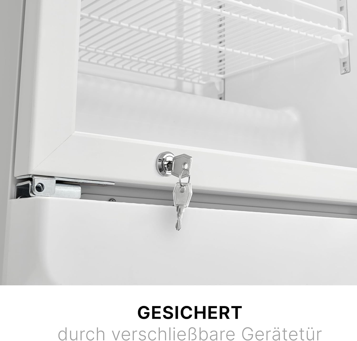 Bomann KSG 7351 Flaschenkühlschrank, 60 Cm Breit, 356 L, Glastür, Innenraumbeleuchtung, Abschließbare Gerätetür, 6 Gitterablagen, Weiß
