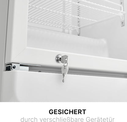 Bomann KSG 7351 Flaschenkühlschrank, 60 Cm Breit, 356 L, Glastür, Innenraumbeleuchtung, Abschließbare Gerätetür, 6 Gitterablagen, Weiß