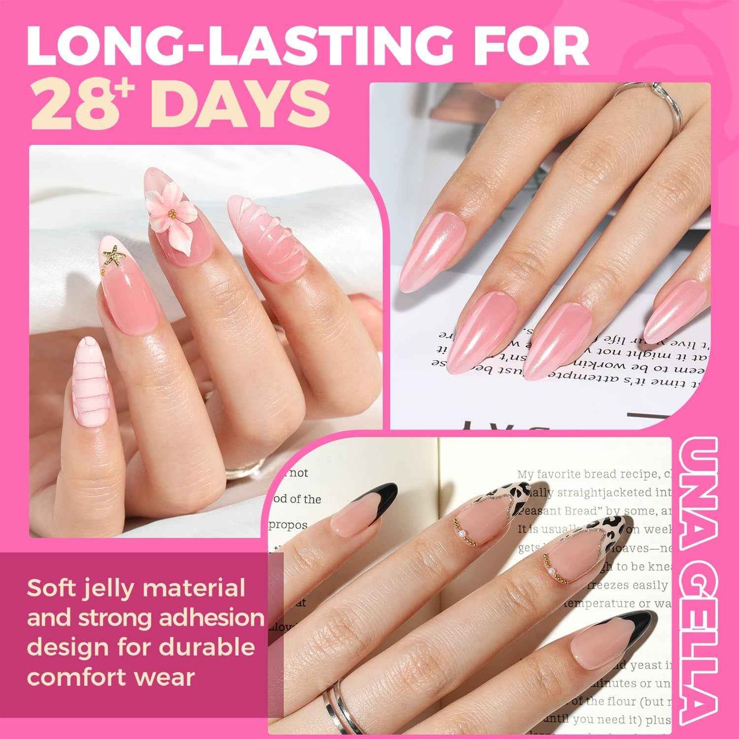 Capsule Américaine Ongles Amande Moyenne 504 Pièces | Faux Ongles Couverture Totale, Gel Souple Sans Courbure En C, Idéal Pour Extensions D’Ongles Et DIY À La Maison 12 Tailles