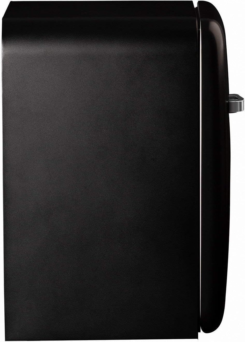 / RETRO FRIDGE 83.5 Silver/Réfrigérateur Noir Avec Poignée Argent/Pratique Et Fonctionnel, Matériaux Résistants