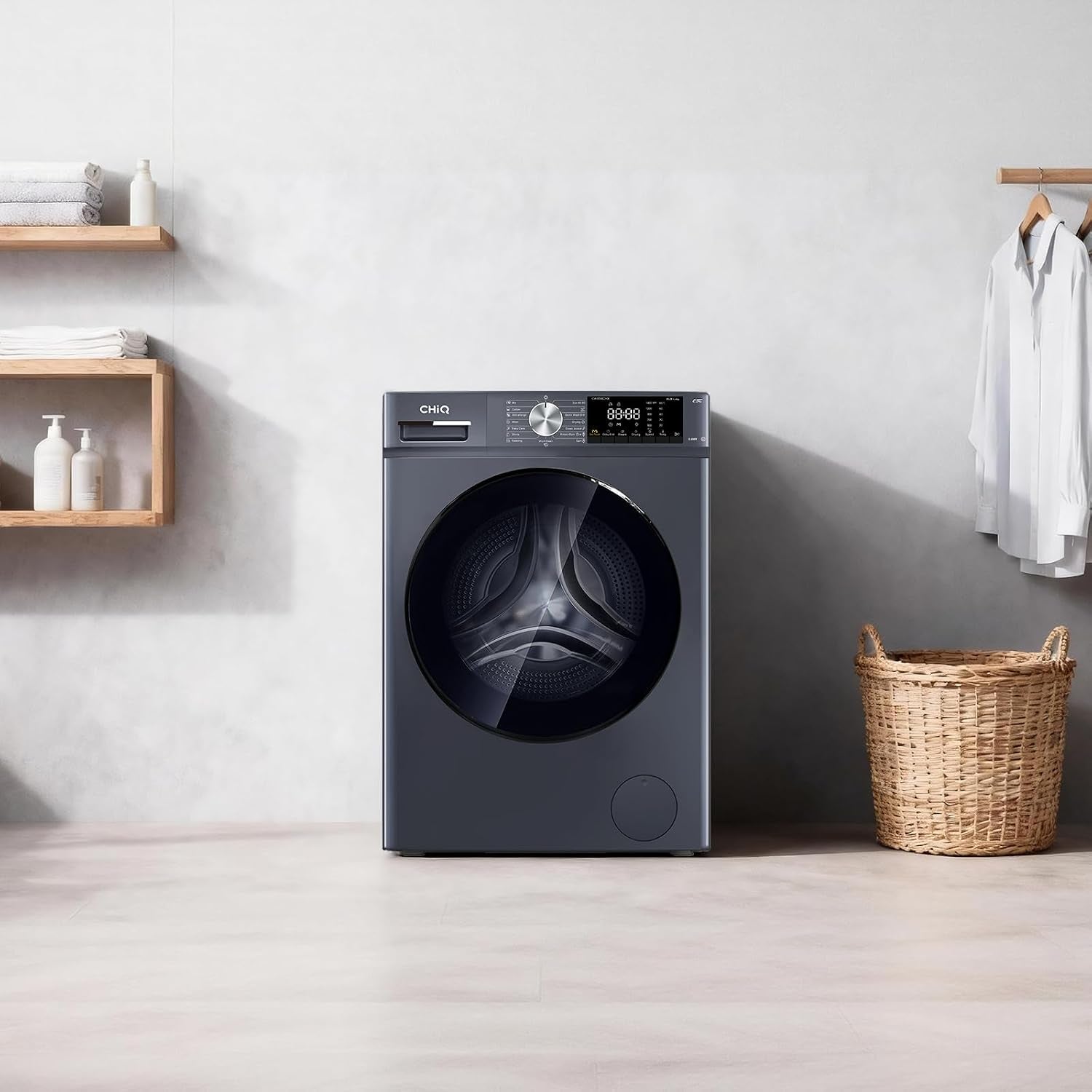 8/5Kg Lave-Linge Séchant Avec Classe A/D Pour Petit Foyer Gris | Lavage Vapeur, Programme Literie, Baby Care, Doudoune, Moteur Inverter, 1400 T/Min, 520Mm, 76Db, CW85862HX
