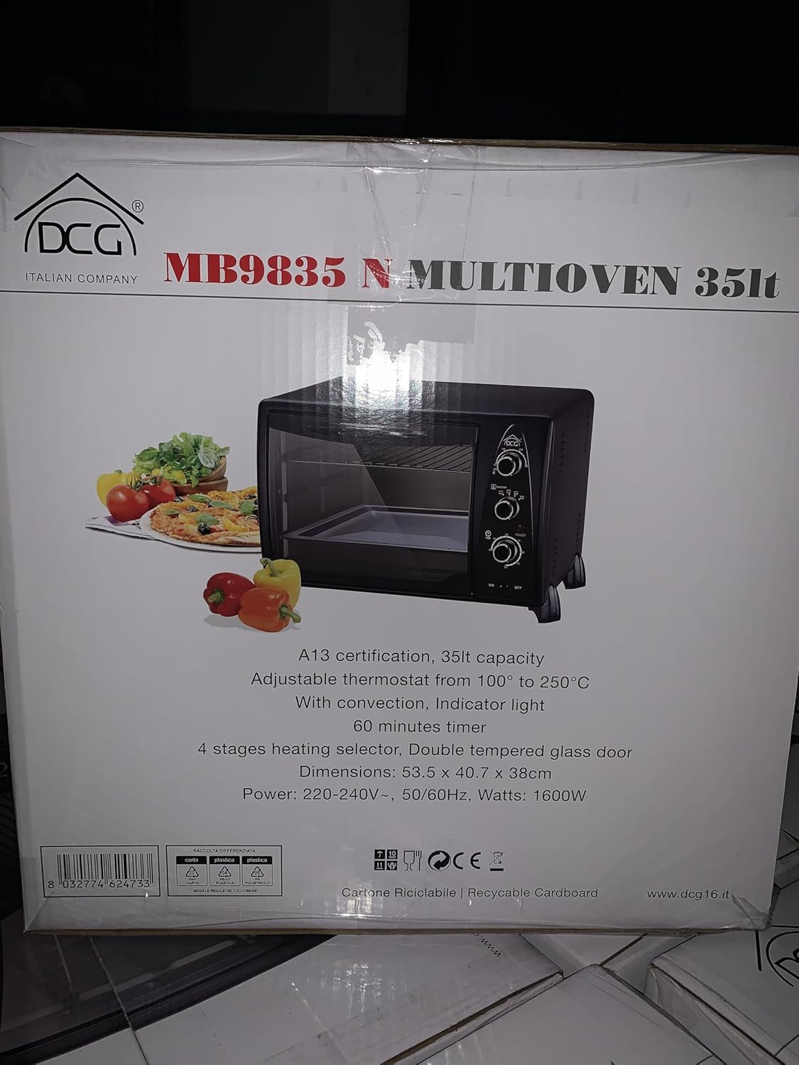 DCG MB9835N Four Multifonction, 35 L, 1500 W, Noir