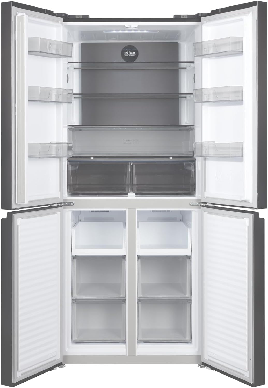 Réfrigérateur Américain Multiportes, Hauteur 182Cm, Profondeur 63Cm, Capacité Totale 415L, Température Care+, Contrôle De L'Humidité, Compresseur Smart Inverter, Inox Foncé, CCD415NEI4E